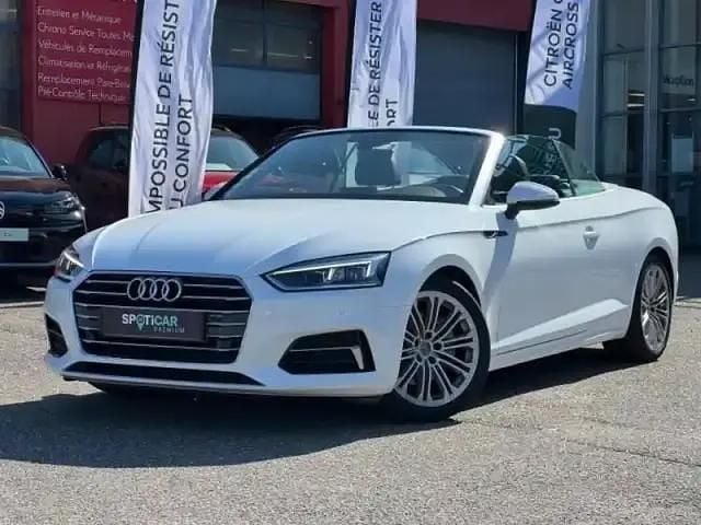 Occasion Audi A5 Cabriolet Design 190 ch (139 kW) 2018 Blanc glacier/capote noire Cabriolet