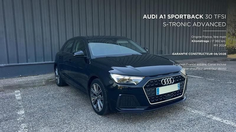Noir Utilisé 2024 Audi A1 Sportback Advanced Citadine | 25 490 € (Prix juste) - Image 1/4