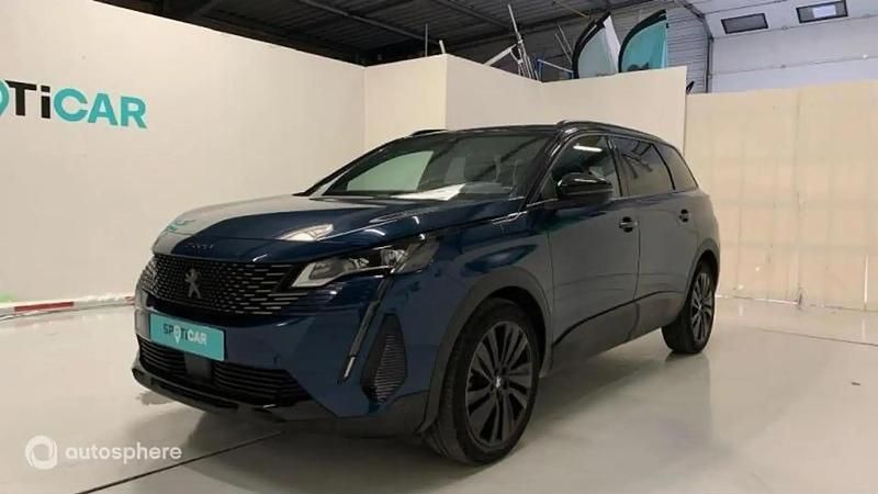 Bleu Utilisé 2021 Peugeot 5008 GT SUV | 27 299 € (Prix juste) - Image 1/4