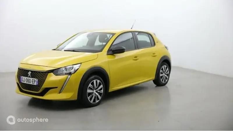 Jaune Utilisé 2022 Peugeot e-208 Active Citadine | 15 299 € (Bon prix) - Image 1/4