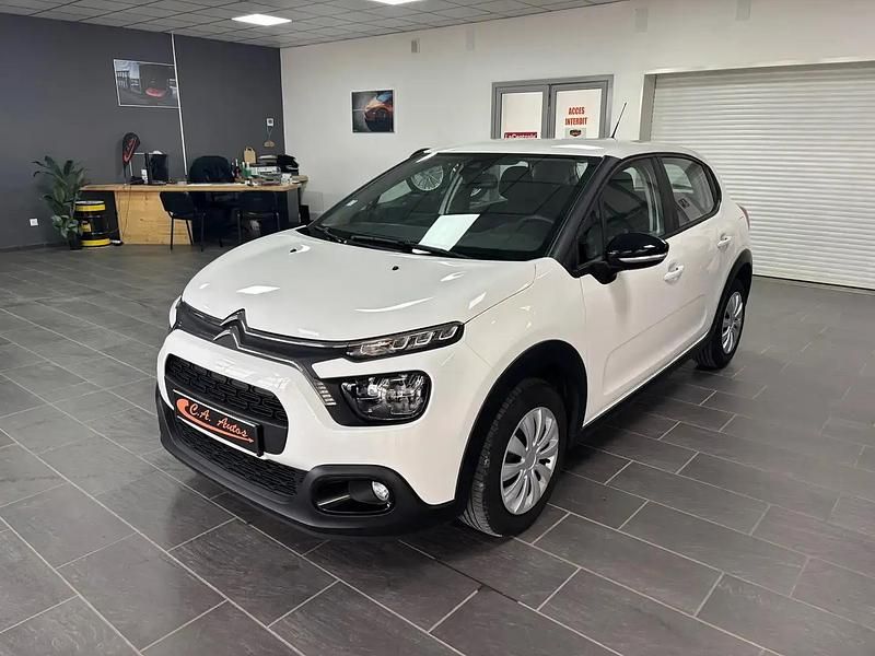Blanc Utilisé 2021 Citroën C3 Feel Citadine | 9 990 € (Bon prix) - Image 1/4