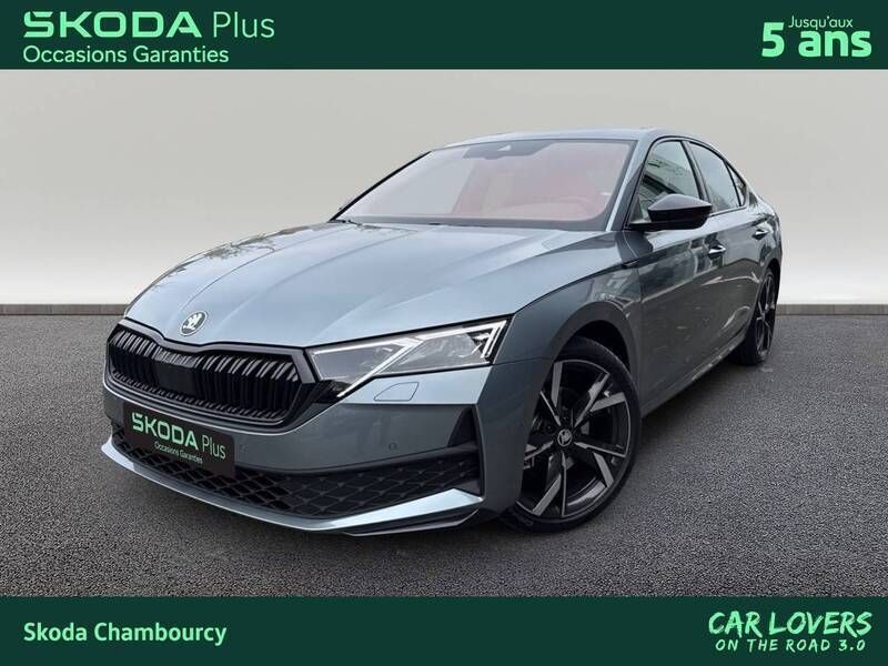Gris Utilisé 2024 Skoda Octavia SportLine Berline | 37 990 € (Prix assez cher) - Image 1/3