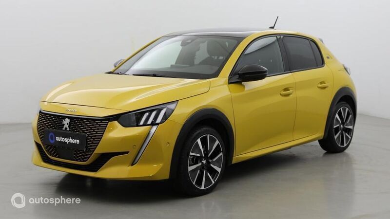 Jaune Utilisé 2022 Peugeot e-208 GT Citadine | 16 999 € (Bon prix) - Image 1/4