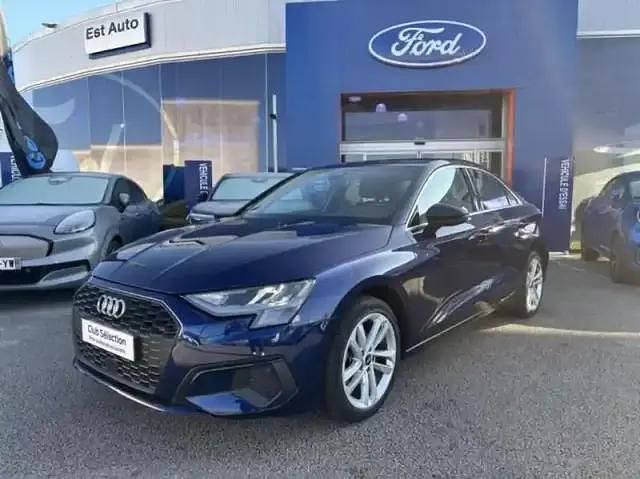 Bleu navarre métallisé Occasion 2021 Audi A3 Design Berline | 23 499 € - Image 1/4