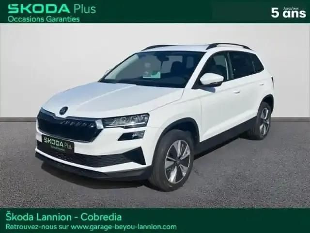 Blanc lune métallisée Occasion 2024 Skoda Karoq Ambition SUV | 24 990 € - Image 1/4