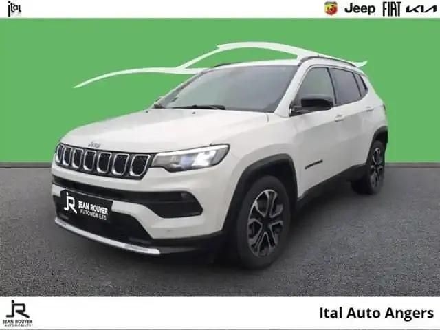 Alpine white Occasion 2021 Jeep Compass Limited SUV | 19 990 € (Super prix) - Image 1/4