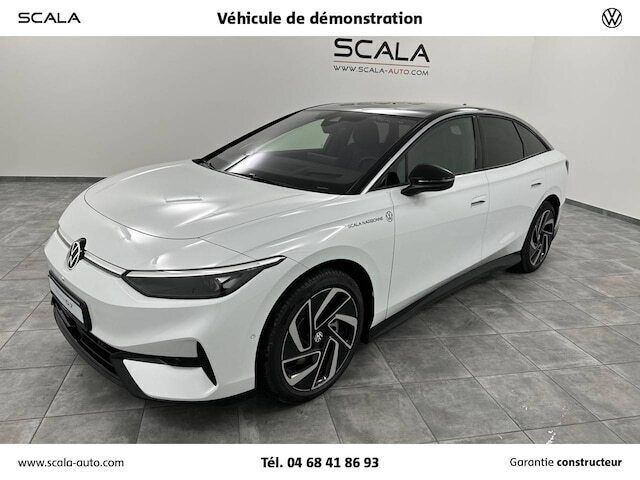Blanc glacier noir uni Utilisé 2023 VW ID.7 Exclusive Berline | 51 990 € (Prix juste) - Image 1/4