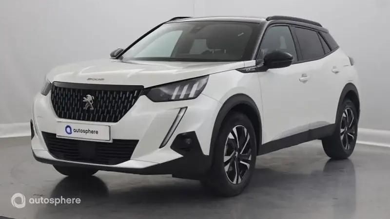 Blanc Utilisé 2021 Peugeot 2008 GT-line SUV | 16 499 € (Prix juste) - Image 1/4