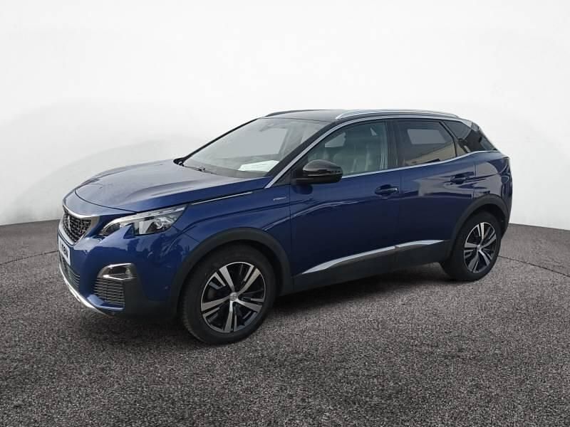Bleu Utilisé 2019 Peugeot 3008 GT-line SUV | 14 990 € (Prix juste) - Image 1/4