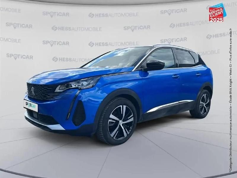 Bleu Utilisé 2020 Peugeot 3008 GT SUV | 18 499 € (Prix juste) - Image 1/4