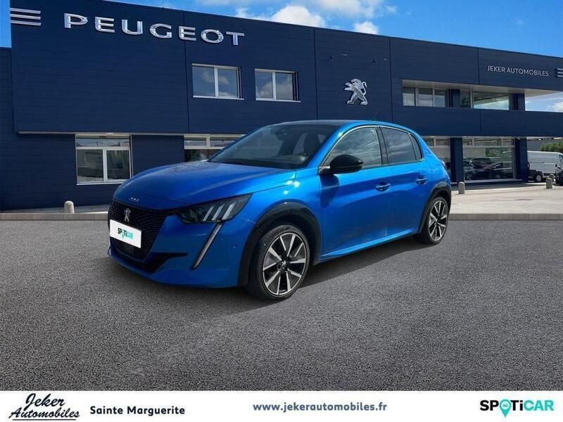 Bleu Utilisé 2021 Peugeot e-208 GT Citadine | 16 900 € (Prix assez cher) - Image 1/3