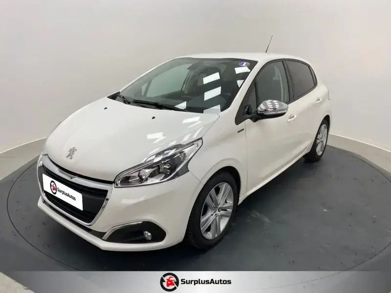 Blanc Utilisé 2019 Peugeot 208 Signature Sky Citadine | 8 990 € (Prix juste) - Image 1/4