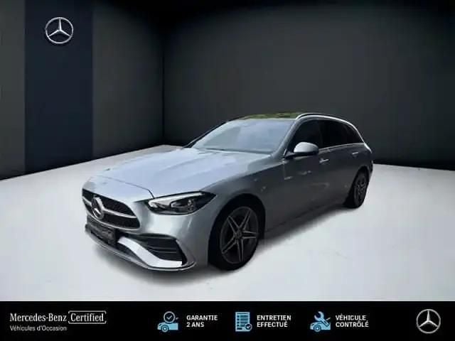 Gris clair Occasion 2022 Mercedes C220 AMG line Break | 37 490 € (Prix juste) - Image 1/4
