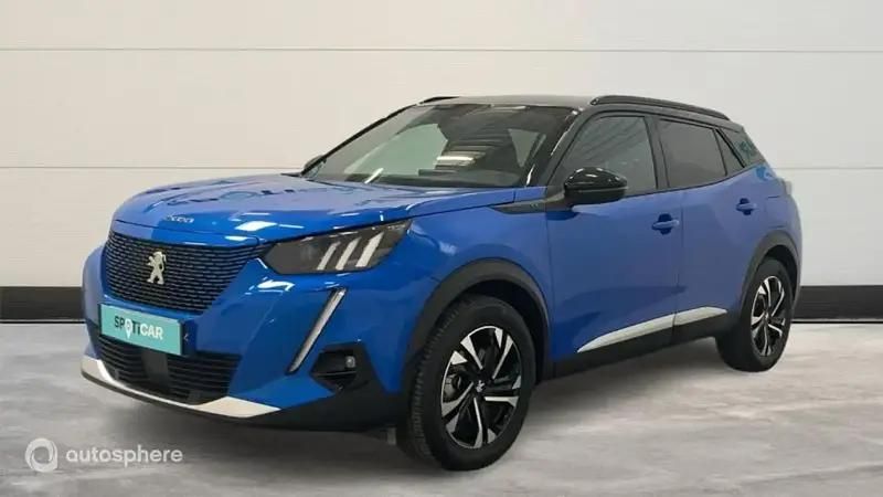 Bleu Utilisé 2022 Peugeot e-2008 GT SUV | 19 799 € (Prix juste) - Image 1/4