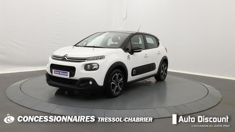 Blanc Utilisé 2018 Citroën C3 PureTech Citadine | 9 199 € (Prix juste) - Image 1/3