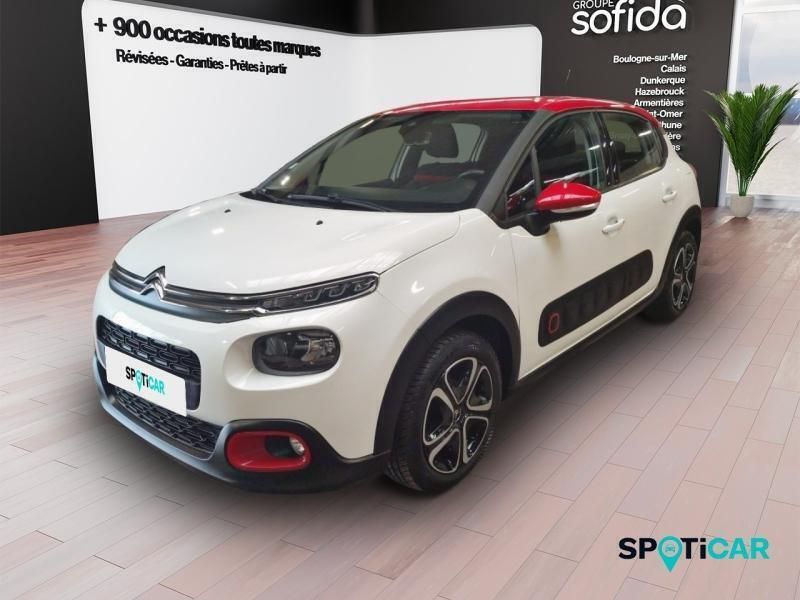 Rouge Utilisé 2018 Citroën C3 PureTech Citadine | 9 490 € (Prix juste) - Image 1/3