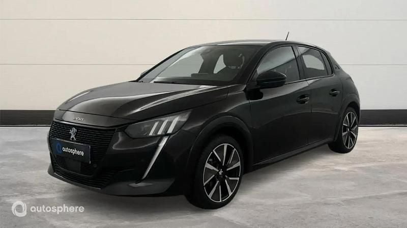 Noir Utilisé 2020 Peugeot e-208 GT-line Citadine | 15 999 € (Prix assez cher) - Image 1/4