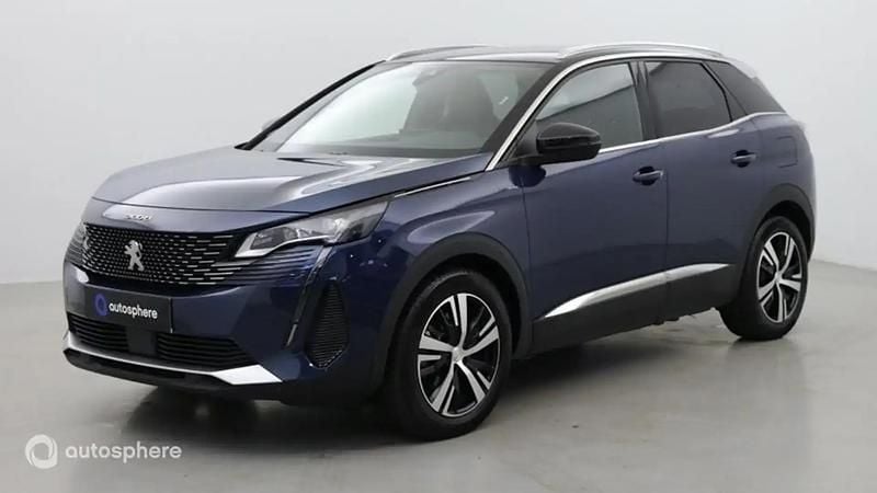 Bleu Occasion 2022 Peugeot 3008 GT SUV | 19 499 € (Bon prix) - Image 1/4