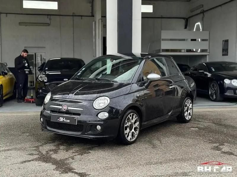 Noir Utilisé 2013 Fiat 500S S Citadine | 6 190 € - Image 1/4