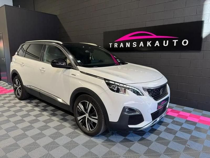 Blanc Utilisé 2018 Peugeot 5008 GT-line Monospace | 17 990 € (Prix juste) - Image 1/4