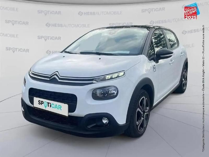 Noir Occasion 2019 Citroën C3 PureTech Citadine | 10 499 € (Prix assez cher) - Image 1/4