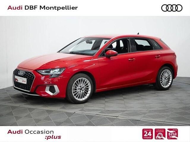 Rouge tango métallisé Occasion 2023 Audi A3 Design | 24 180 € - Image 1/4