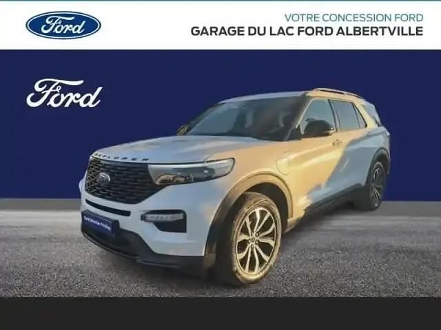 Premium blanc star métallisé Occasion 2021 Ford Explorer ST-Line SUV | 45 990 € (Prix juste) - Image 1/4