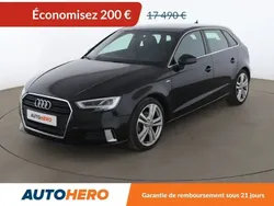 Noir Utilisé 2018 Audi A3 Sportback S-Line Berline | 16 890 € (Prix juste)