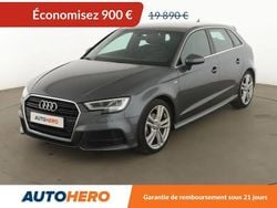 Gris Utilisé 2017 Audi A3 Sportback S-Line Berline | 18 990 € (Prix assez cher)