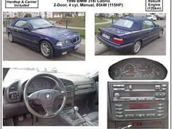 Bleu Utilisé 1996 BMW 318 Cabriolet Cabriolet | 10 500 €