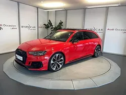 Rouge misano nacré Utilisé 2019 Audi RS4 Exclusive Break | 69 990 € (Prix assez cher)