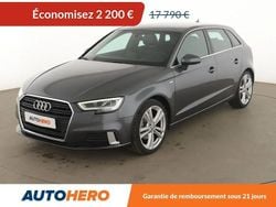 Gris Utilisé 2018 Audi A3 Sportback S-Line Berline | 15 590 € (Bon prix)