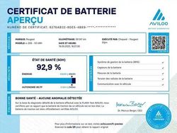 Bleu Utilisé 2021 Peugeot e-208 Citadine | 16 480 € (Prix juste)