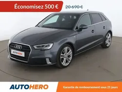 Gris Utilisé 2017 Audi A3 Sportback S-Line Berline | 20 190 € (Prix juste)