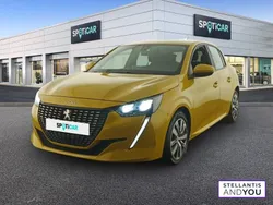 Jaune Utilisé 2020 Peugeot 208 Active Citadine | 8 590 € (Bon prix)