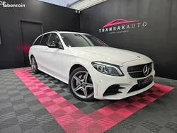 Blanc Utilisé 2018 Mercedes C220 AMG line Break | 26 990 €