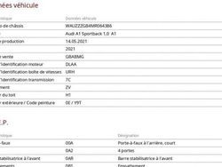 Occasion 2021 Audi A1 Sportback Advanced Citadine | 23 990 € (Prix assez cher)