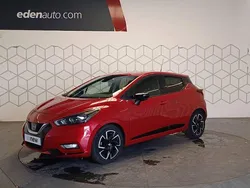 Rouge Utilisé 2021 Nissan Micra Citadine | 13 497 € (Prix juste)