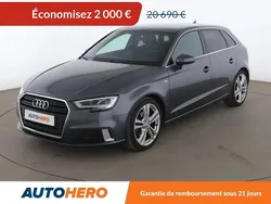 Gris Utilisé 2017 Audi A3 Sportback S-Line Berline | 18 090 € (Prix juste)