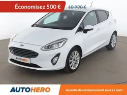 Blanc Utilisé 2018 Ford Fiesta Titanium Citadine | 10 490 € (Prix juste)