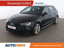Noir Utilisé 2018 Audi A3 Sportback S-Line Berline | 19 190 € (Prix juste)