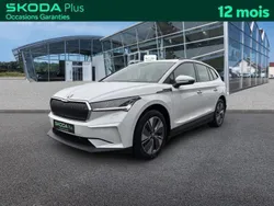 Blanc lune métallisée Utilisé 2021 Skoda Enyaq iV SUV | 23 989 € (Prix juste)