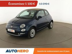 Bleu Utilisé 2020 Fiat 500C Lounge Cabriolet | 12 290 € (Prix juste)