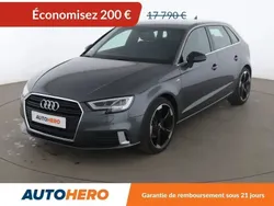 Gris Utilisé 2018 Audi A3 Sportback S-Line Berline | 17 190 € (Prix juste)
