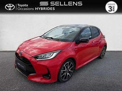 Occasion Toyota Yaris Hybrid 116 ch (85 kW) 2021 Biton rouge fusion / toit noir Berline