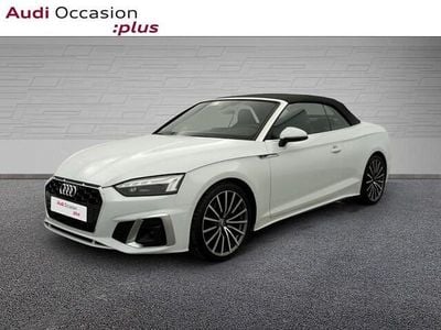 Occasion Audi A5 Cabriolet S-Line 190 ch (139 kW) 2020 Blanc glacier métallisé Cabriolet