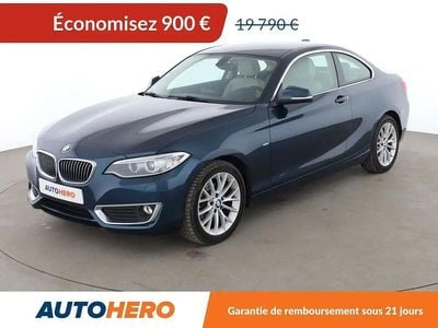 Bleu Occasion 2017 BMW 218 Luxury Line Coupé | 18 890 € (Prix juste)