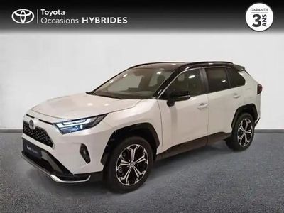 Blanc lunaire nacré/toit noir attitude Occasion 2025 Toyota RAV4 Hybrid SUV | 54 900 € (Prix cher)