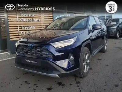 Bleu de prusse métallisé Occasion 2020 Toyota RAV4 Hybrid Lounge SUV | 31 990 € (Prix assez cher)
