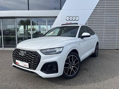 Blanc glacier métallisé Occasion 2022 Audi Q5 Sportback S-Line SUV | 54 990 € (Prix assez cher)